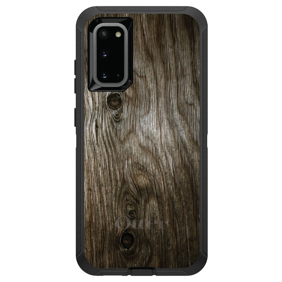 OtterBox Defender para Galaxy S (elige modelo) marrón madera envejecida grano Foto 1 de 1