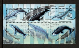 Mikronesien 2001 - Marine Life Dolphins - Bogen mit 6 Briefmarken - Scott #416 - postfrisch - Bild 1 von 1