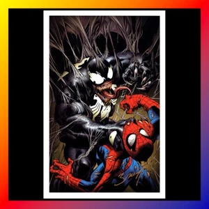 VENOM Spider-Man IMPRESIÓN ARTÍSTICA FIRMADA Cubierta MARK BAGLEY Variante #1 AUTOGRAFIADA Nueva - Imagen 1 de 1