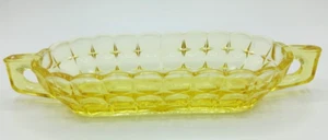 Vintage Indiana Tiara Constellation Yellow Relish Dish 10.5x4x2 - Picture 1 of 6