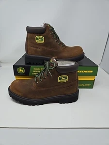 John Deere Built by Skechers Sergeants Dozer 256000 Stiefel braun Herren Größe 9 NEU - Bild 1 von 9
