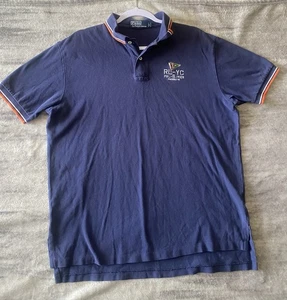 Polo Ralph Lauren Large Yacht Club Mesh Polo Custom Fit Rare Logo Designer - Bild 1 von 5