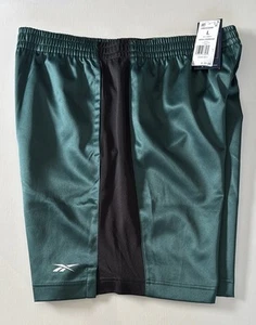 Reebok Basketball Shorts Mens Large Green Satin - Picture 1 of 2