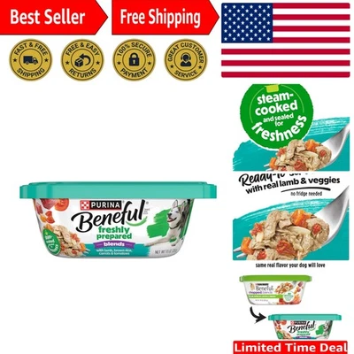 Paquete de 8 alimentos húmedos para perros Purina benéficos de cordero picados - nutritivos y sabrosos Foto 1 de 4