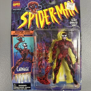 ToyBiz 1994 Marvel Spider-Man Animated Series Carnage Action Figure - SMCNO1 - Picture 1 of 6