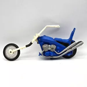 Ideal 1970s Evel Knievel Chopper Stunt Cycle Wind-up Mechanism Blue works - Picture 1 of 10