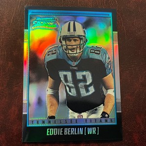 2001 Bowman Chrome Set EDDIE BERLIN ROOKIE Serial #1040/1999 TENNESSEE TITANS