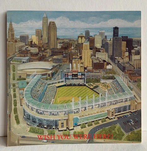 Vintage Cleveland Indians Jacob's Field Season Ticket Postcard Cover