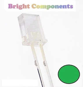 10 x Rectangle Green LED 2x5x7mm - UK Seller - Picture 1 of 1