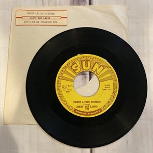 Jerry Lee Lewis SWEET LITTLE SIXTEEN HOWS MY EX TREATING YOU rockabilly 45 Sun - Picture 1 of 2
