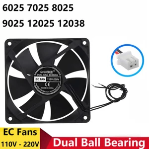 6025-12038 Dual Ball Bearing EC110-220V Cooling Fan-for Welding Machine /Cabinet - Picture 1 of 12