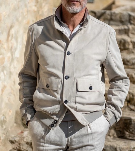 OFF WHITE Giacca scamosciata Off White uomo volo bomber taglia XS S M L XL XXL su misura 266