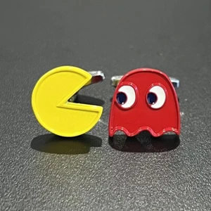 Arcade Game Pac-Man Ghost Cufflinks For Men Birthday Wedding Gift - Picture 1 of 6