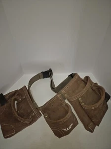 AWP Canvas Tool Apron Bag Belt Nail Pouch Canvas 5 Pockets - Picture 1 of 10