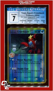 EX Team Magma vs Team Aqua 14 Team Aqua's Crawdaunt Reverse Holo CGC 7 - Subgrad - Picture 1 of 2