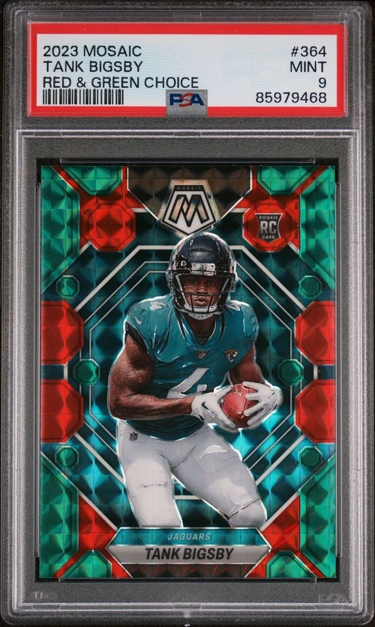 Tank Bigsby 2023 Panini Mosaic Choice Red & Green Jaguars Rookie RC 364