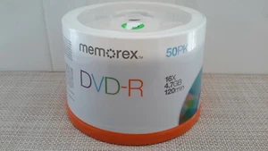 Memorex DVD-R 16X/4.7 GB/ 120Min 50 Pack New Sealed Made in Taiwan. - Picture 1 of 7