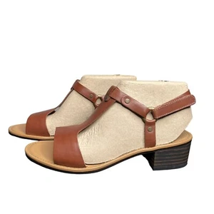 Clarks Reida Ryan hellbraune Damen-Ledersandalen Größe 9W - Bild 1 von 15