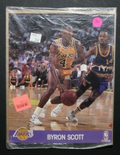 Byron Scott 1990-91 NBA Hoops Action Photos Los Angeles Lakers 8x10 Photo New