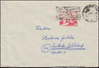 282 Messe Leipzig 24 Pf als EF auf Brief Werbe-O Weltfestspiele BERLIN 7.8.1951