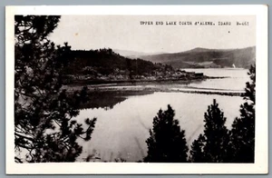 Postcard RPPC c1940s Lake Coeur D’Alene ID Upper End View of Lake Cecil Nixon - Picture 1 of 2