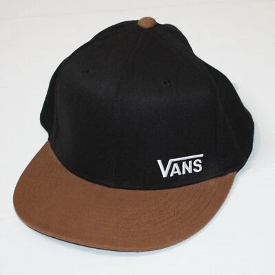 VANS Of the Wall Boy's Black with Brown Bill Baseball Hat Cap size OS NWOT - Image 1 of 2