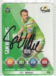 π₯ 2016 XTREME SIGNED CARD SAM WILLIAMS #024 π₯ - Picture 1 of 1
