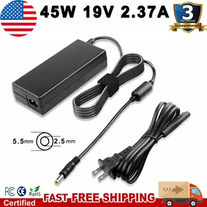 45W 19V 2.37A Laptop Charger AC Adapter Power Cord For Toshiba Satellite 5.5*2.5 - Picture 1 of 12