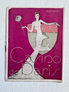 1920's Pocket Size Casino de Paris Cabaret Nightclub in Paris Program w/ Ticket - Picture 1 of 5
