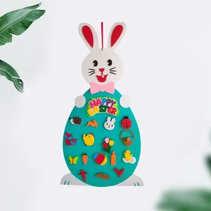 1PC Easter Game Pendants Funny Kids Game Gift Cartoon DIY Felt Rabbit Easter - Picture 1 of 11
