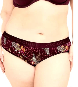 Bragas hipster de mezcla de algodón morado profundo y leopardos Lane Bryant 3X 26 28 nuevas con etiquetas - Imagen 1 de 7