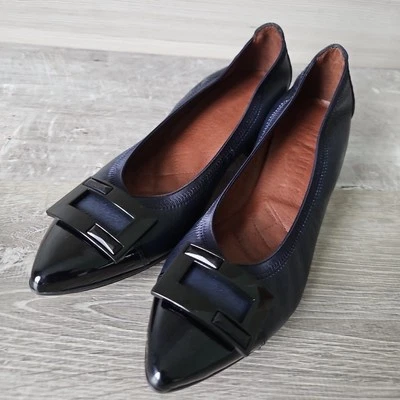 Hispanitas Omega 块跟泵扣女式海军蓝皮革欧盟 39.5 码西班牙 — 第 1/4 张图片