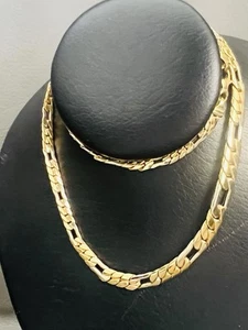 Collar FIGARO de oro amarillo sólido de 18 quilates... Precioso - Imagen 1 de 23