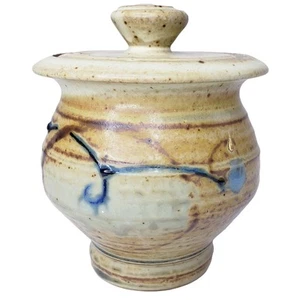 **READ** NICK JOERLING POTTERY Handmade Stoneware Honey Jar w/ Lid *Minor Flaw - Picture 1 of 12