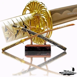 luxurious gold japanese warrior sword samurai katana christmas present - Picture 1 of 10
