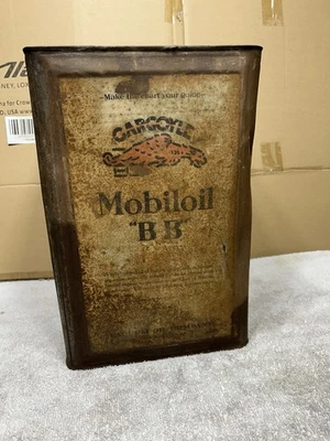 Gárgola Mobiloil lata de 5 galones B. Versión Foto 1 de 4