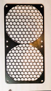 MADE IN USA!! Dual 120mm Ultra Thin Ultra Flow Honeycomb Fan Grill Low Profile - Picture 1 of 1