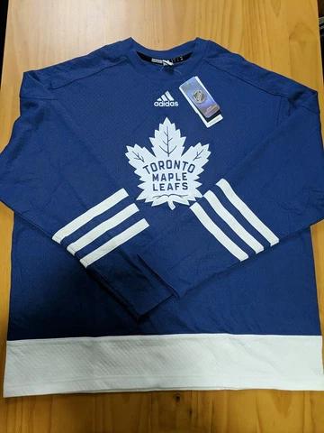 Adidas Toronto Maple Leafs Mens Large Crew Neck Sweater Pullover New H35816 Cover