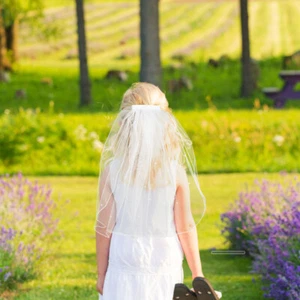 1pc flower girls veils Short Bridal Veil Bridal Veils Cathedral - Picture 1 of 11