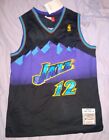 John Stockton Xl Utah Jazz Black Reload Nba Jersey Brand New 