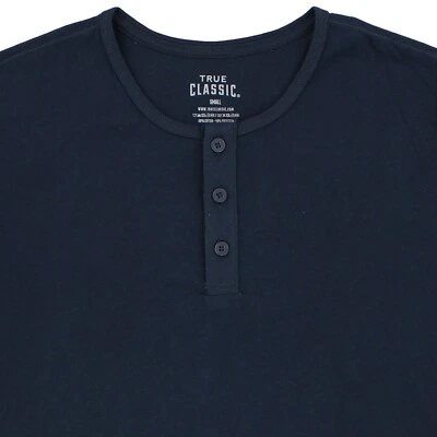 True Classic Men's Shirt, Long Sleeve Henley Style Shirt MSRP $35 - Image 1 of 4