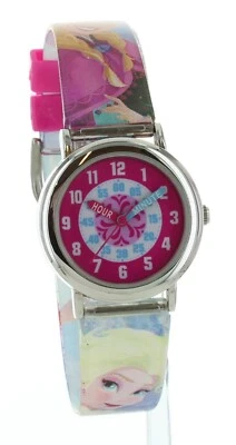 Disney Kids Frozen Time Teacher Silver CASE PRINTED Band Watch - Image 1 of 4