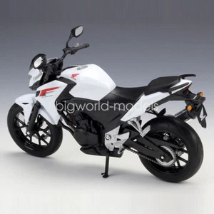 1/10 2014 Honda CB500F Motorcycle White Model Diecast Kids Toys for Boys Gifts - Picture 1 of 21