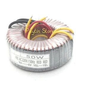 1) 50W Input 110/220/380V Output 9/12/24/36/48/110/220/380V Toroidal Transformer - Picture 1 of 6
