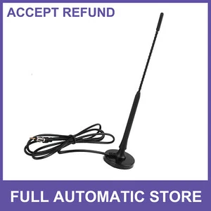 29.5cm 11.22" DC 12V Magnetic Base Roof FM AM Radio Car Signal Antenna Black - Picture 1 of 5
