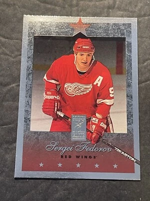 Tarjeta de hockey Donruss Elite Red Wings 1995-96 #53 Sergei Fedorov envío gratuito 1N Foto 1 de 2