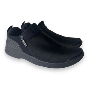 BZees Axis Loafers Shoes Womens 9 Wide Black Stretch Zip Comfort Casual EUC - Picture 1 of 11