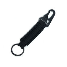 Keychain Rope Hand-woven Key Ring Camping Survival Kit (Black)