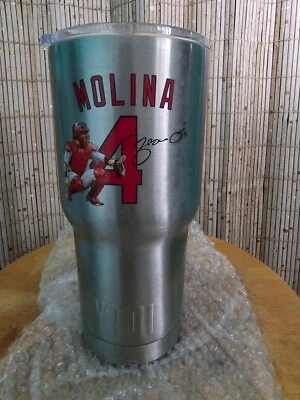 Yadier Molina Tumbler - Silver - STL St Louis Cardinals SGA 6/25/21 - New In Box - Image 1 of 4