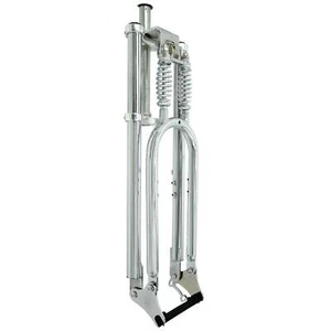 FAT 26''-29'' ADJUSTABLE DUAL SPRING FORK 1-1/8" THREADLESS DISC BRAKE CHROME - Picture 1 of 5